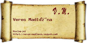 Veres Madléna névjegykártya